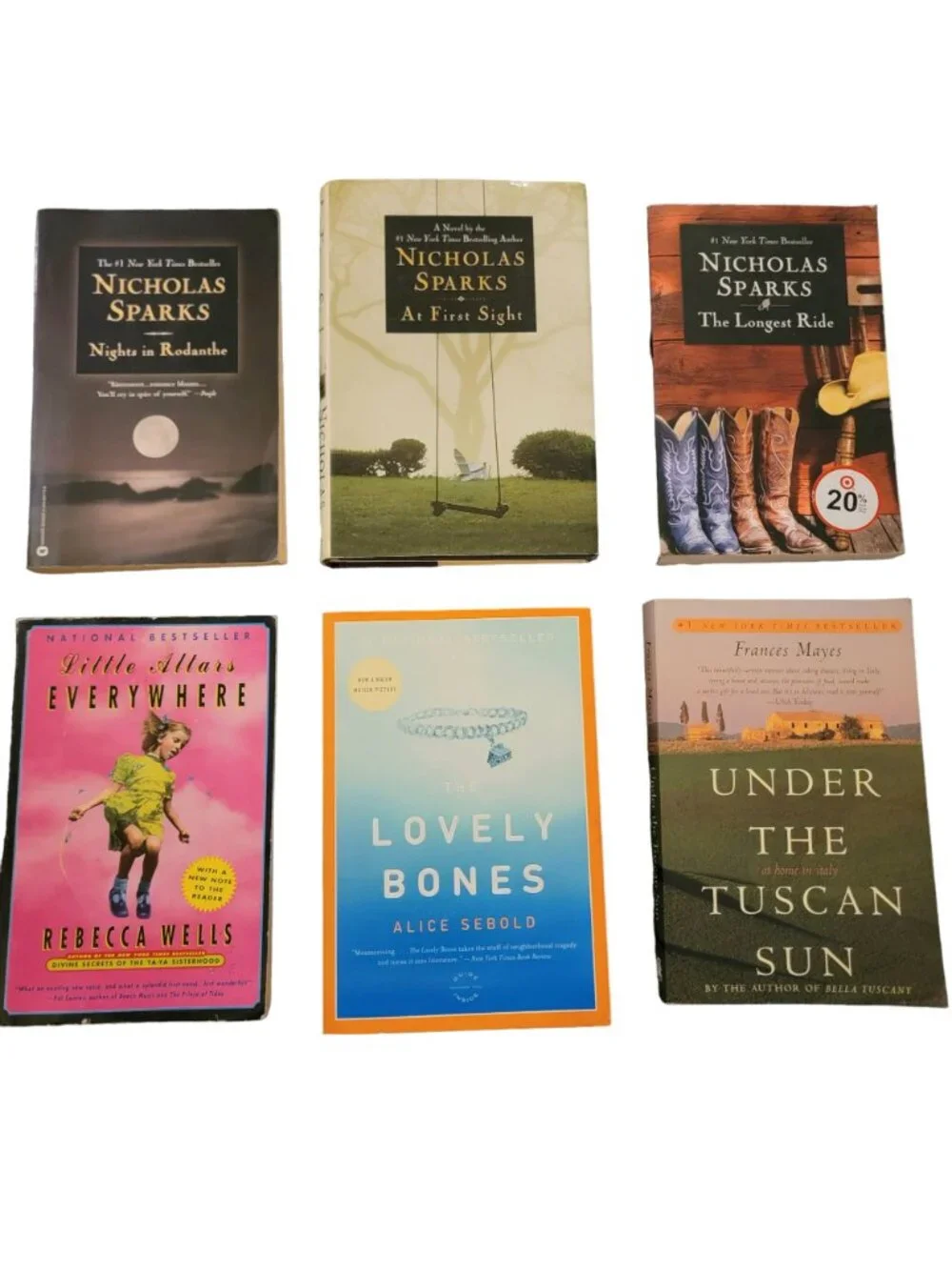 Bestseller Book Lot Adult Nicholas Sparks Read Home Library Used Fiction Novels